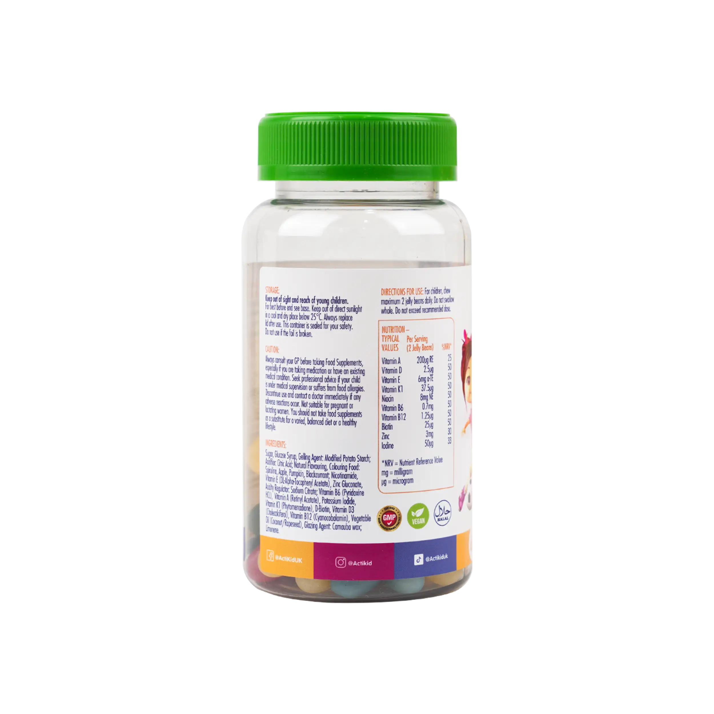 ACTIKID MAGIC BEANS MULTI-VITAMIN 60 CAPSULES-MIXED FRUIT