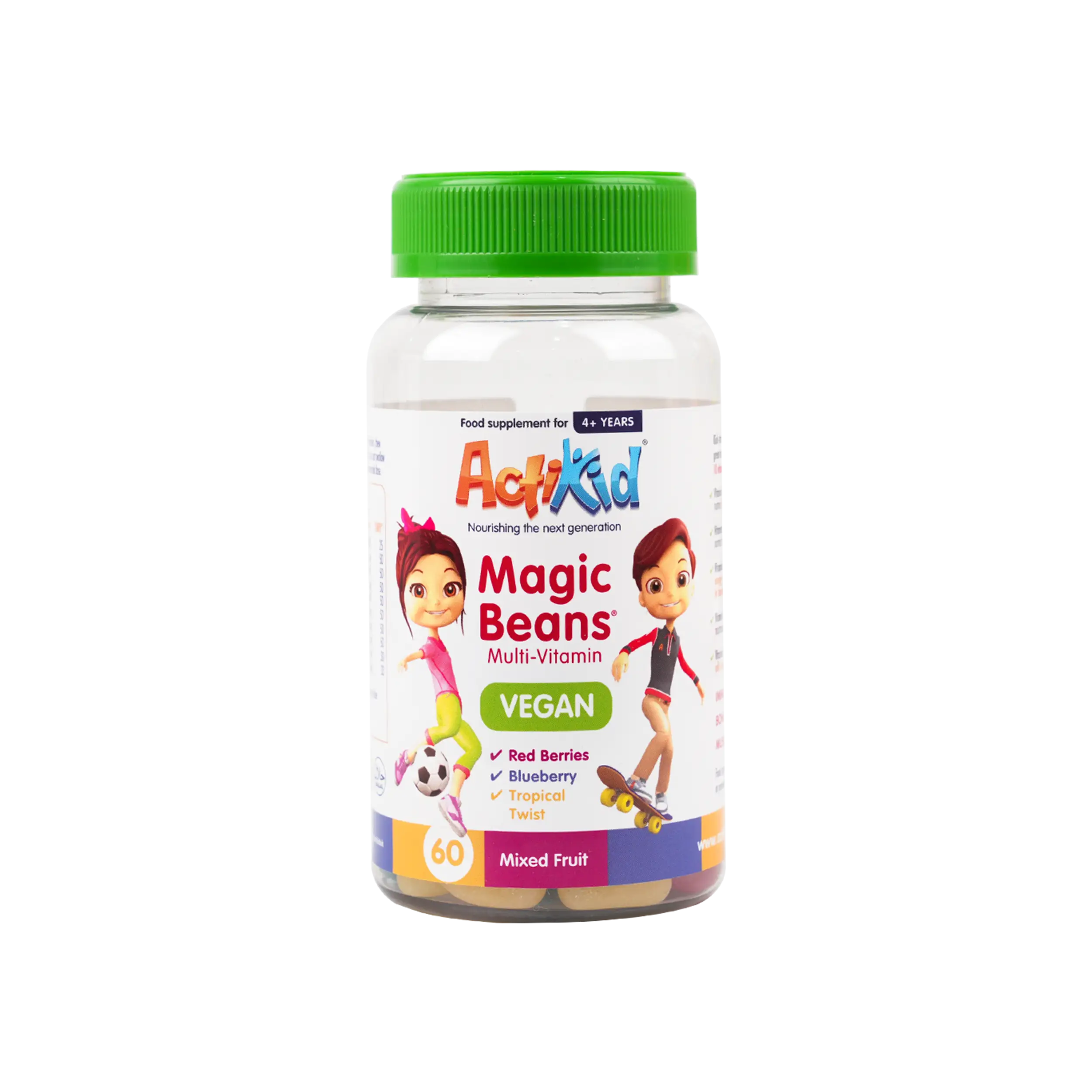 ACTIKID MAGIC BEANS MULTI-VITAMIN 60 CAPSULES-MIXED FRUIT