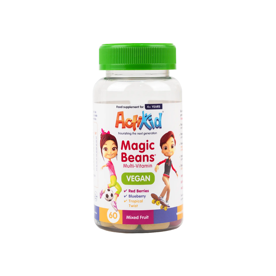 49777-Actikid Magic Beans Multi-Vitamin 60 Capsules-Mixed Fruit