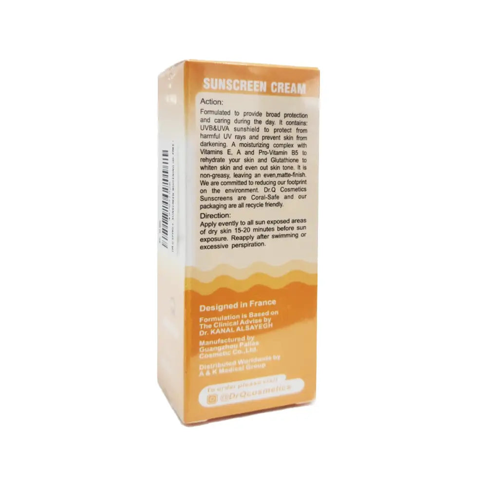 DR.Q SPF50 + SUNSCREEN WHITENING OIL FREE CREAM 50ML-OILY