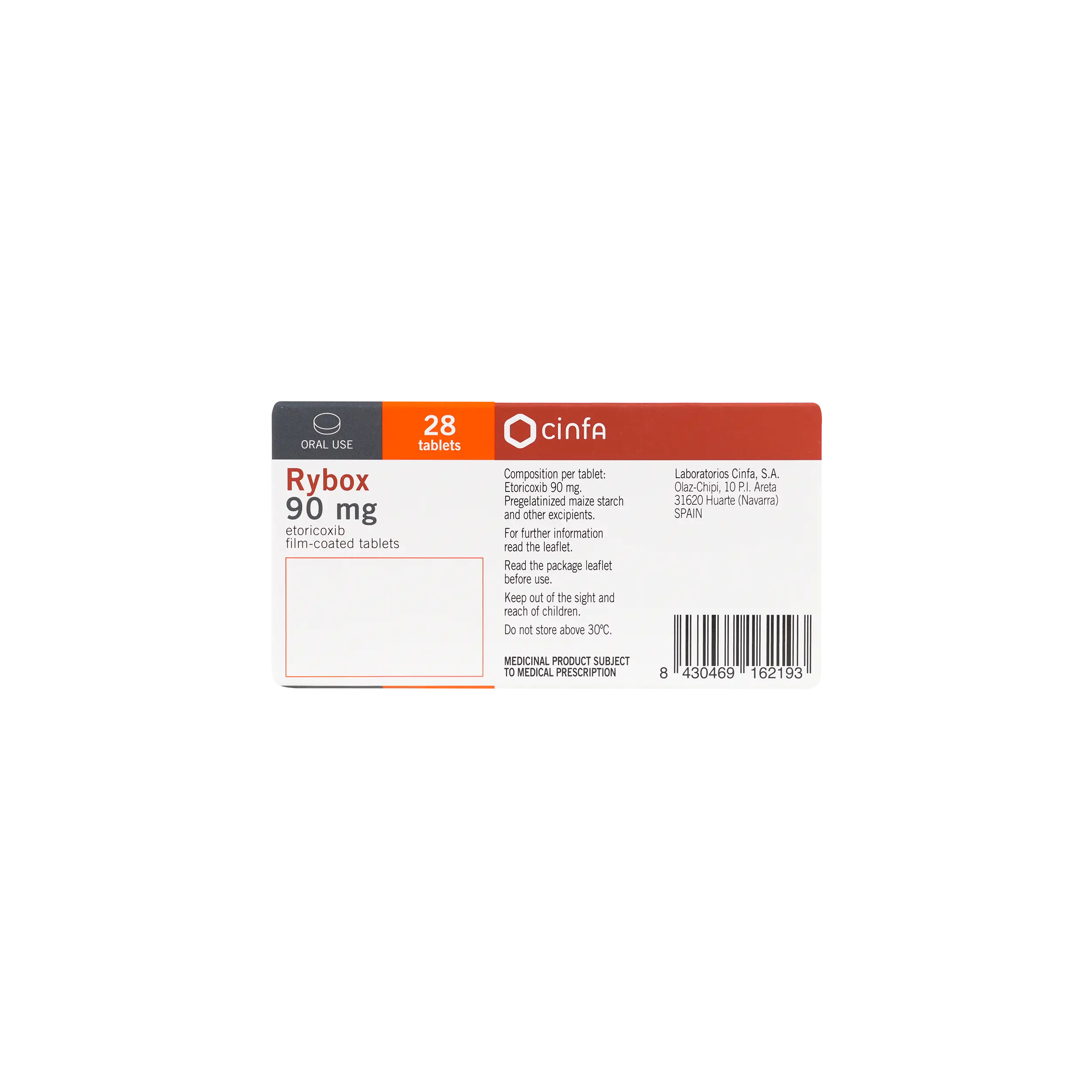 RYBOX 90MG 28 TABLETS