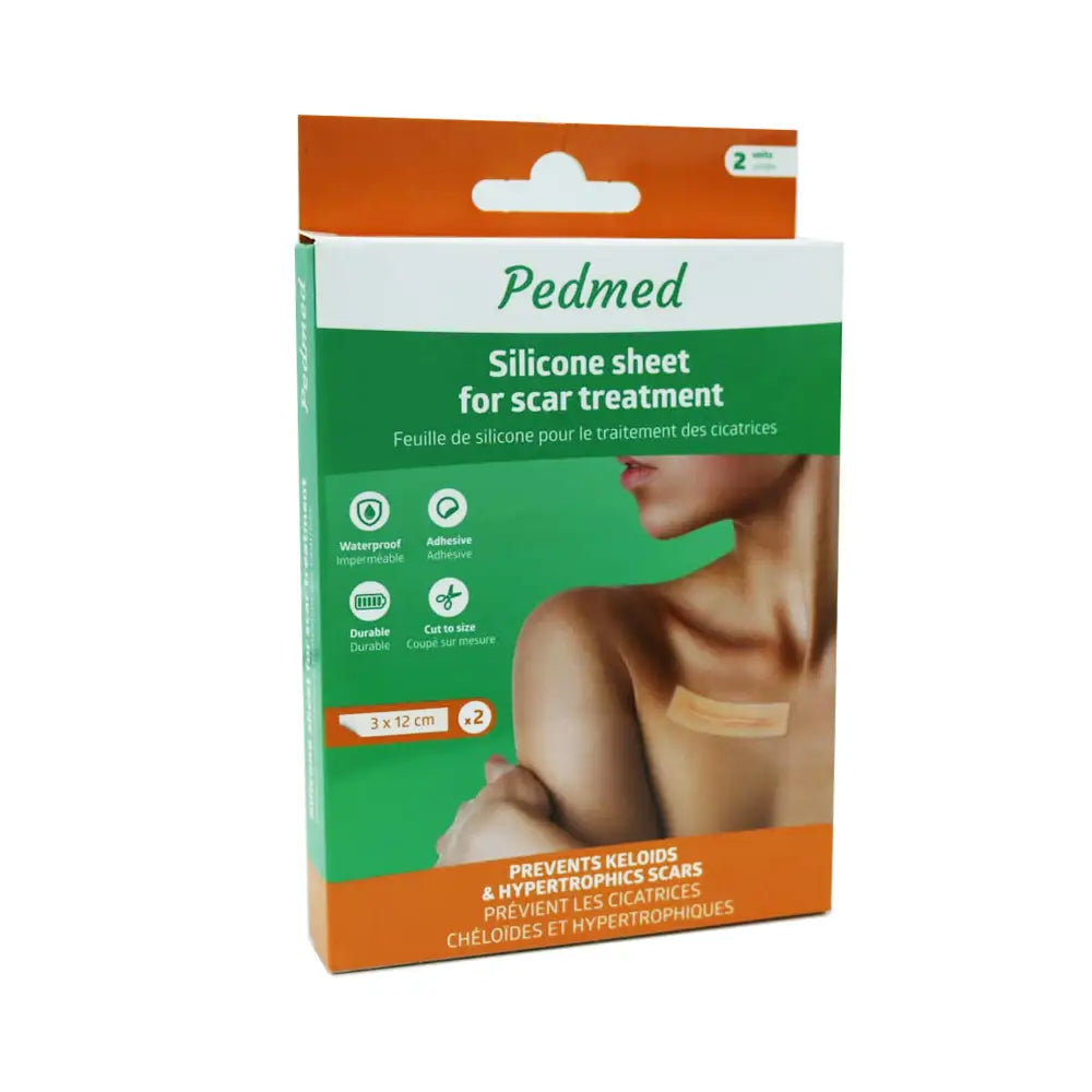 PEDMED SILICONE SHEET FOR SCAR 3 X 12CM (F-02555-45CPZ) 2PCS