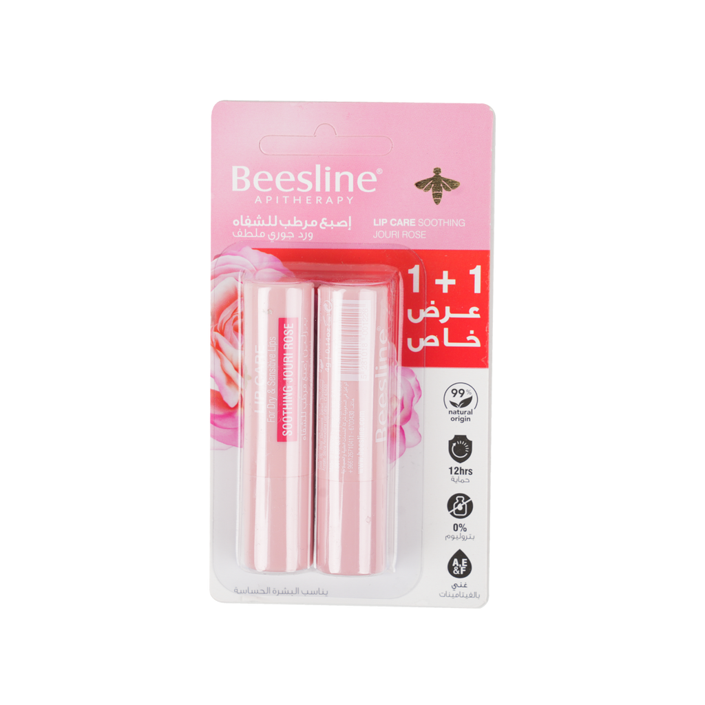 BEESLINE OFFER-LIP CARE SOOTHING JOURI ROSE (1+1)