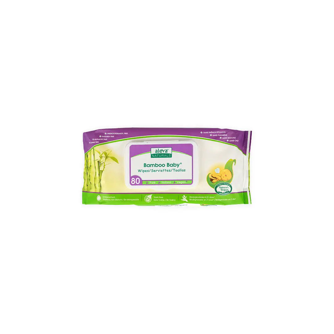 Aleva Naturals Bamboo Baby Wipes 80Pcs