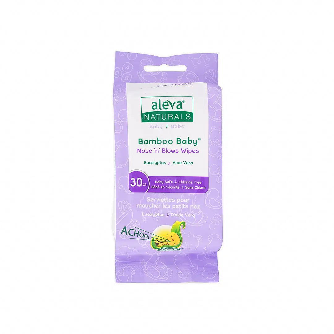 Aleva Naturals Bamboo Baby Nose & Blows Wipes 30Pcs