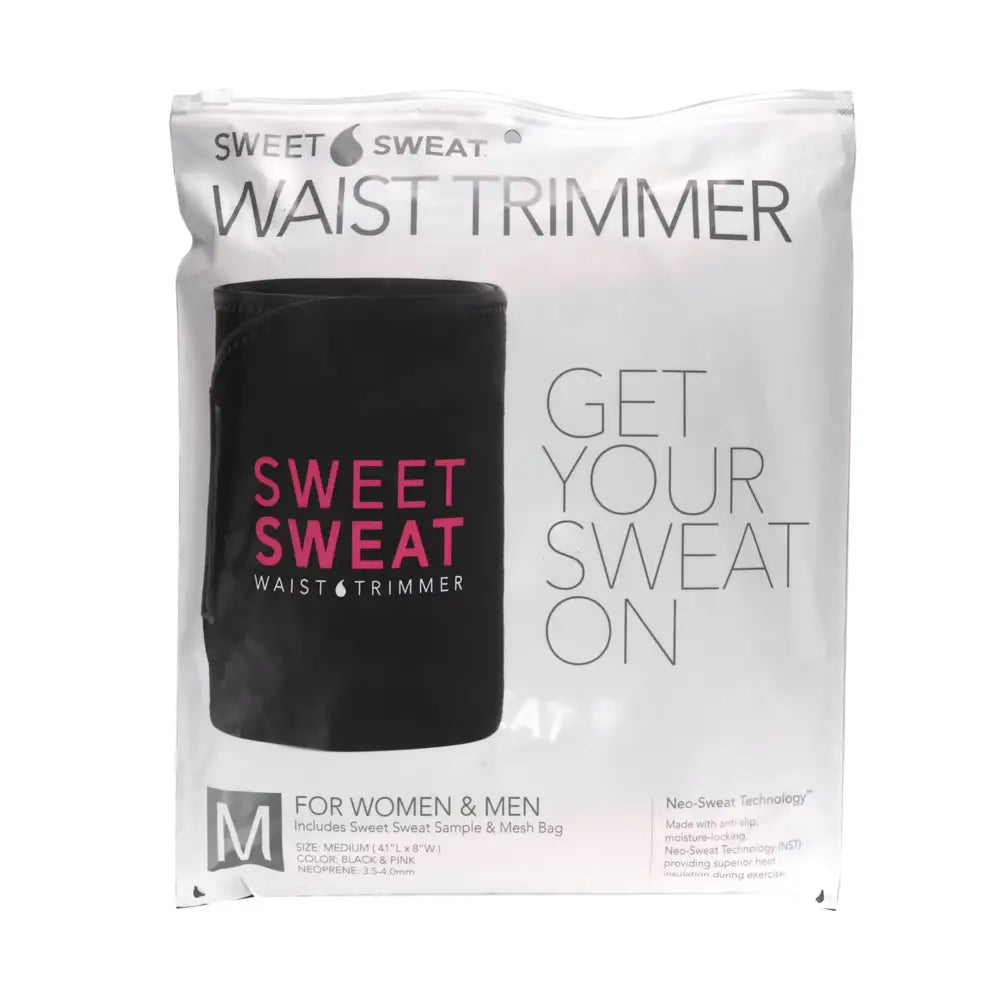 49904-Sweet Sweat Waist Trimmer Black &amp; Pink-M +2