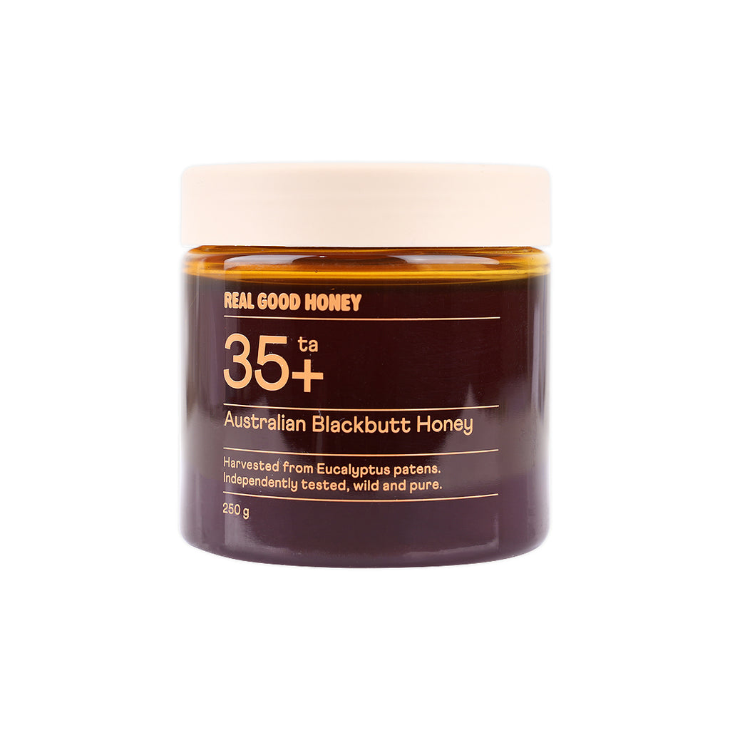 REAL GOOD HONEY AUSTRALIAN BLACKBUTT HONEY 35+ 250G