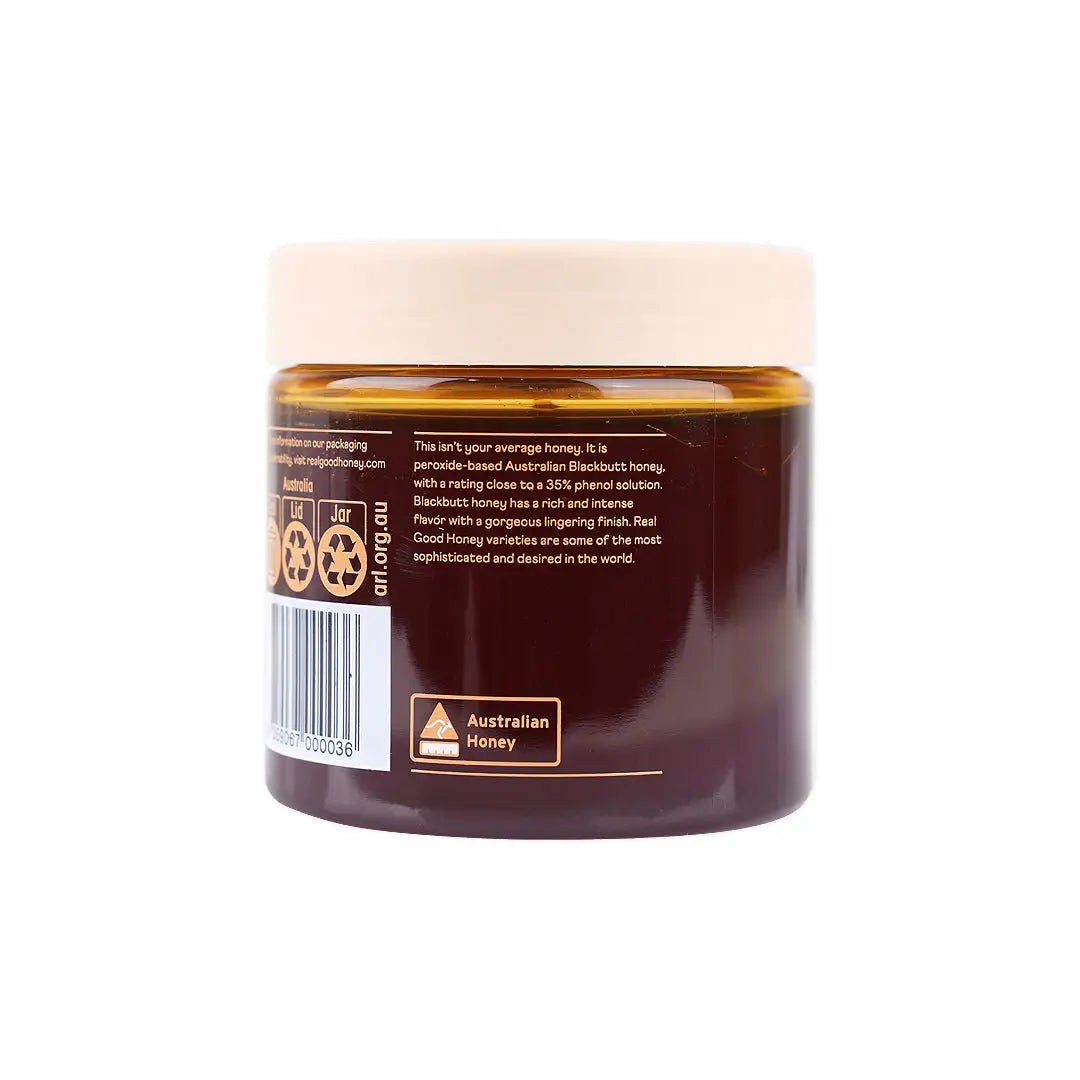 REAL GOOD HONEY AUSTRALIAN BLACKBUTT HONEY 35+ 250G