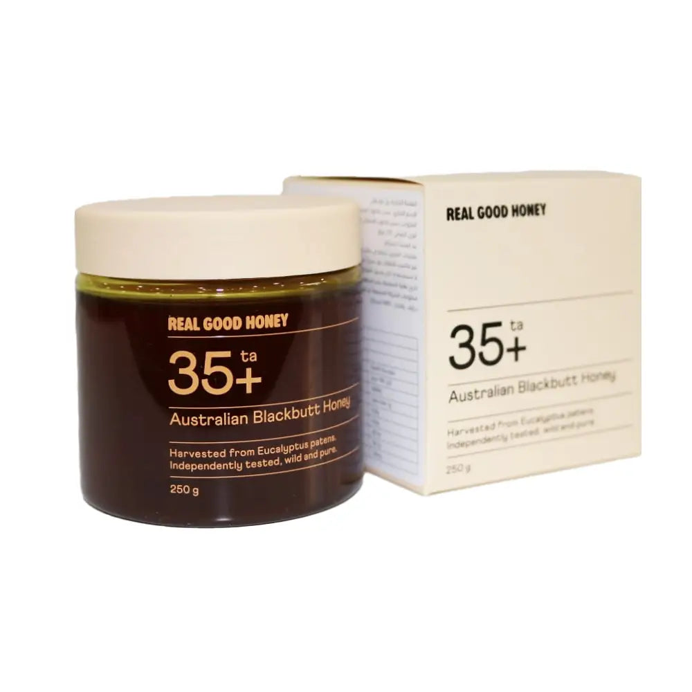 REAL GOOD HONEY AUSTRALIAN BLACKBUTT HONEY 35 + 250G