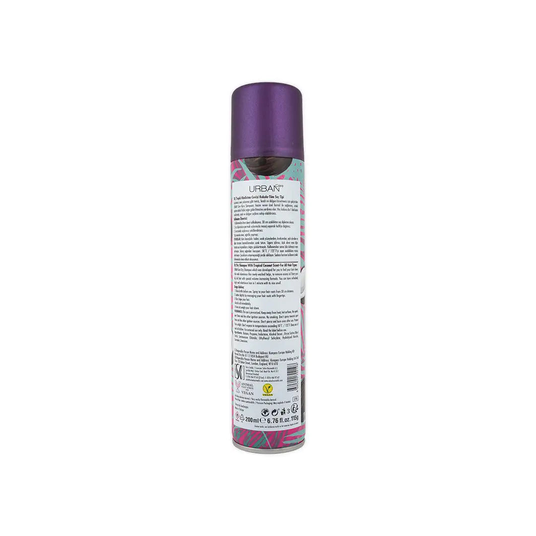 URBAN CARE DRY SHAMPOO -GO NUTS WITH COCONUT 200ML