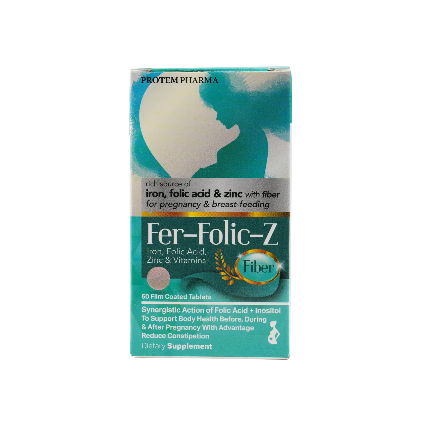 PROTEM PHARMA FER-FOLIC-Z FIBER 60 TABLETS