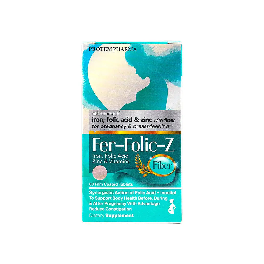 Fer Folate Buy PROTEM PHARMA FER-FOLIC-Z FIBER 60 TABLETS Online | Pharmazone Kuwait