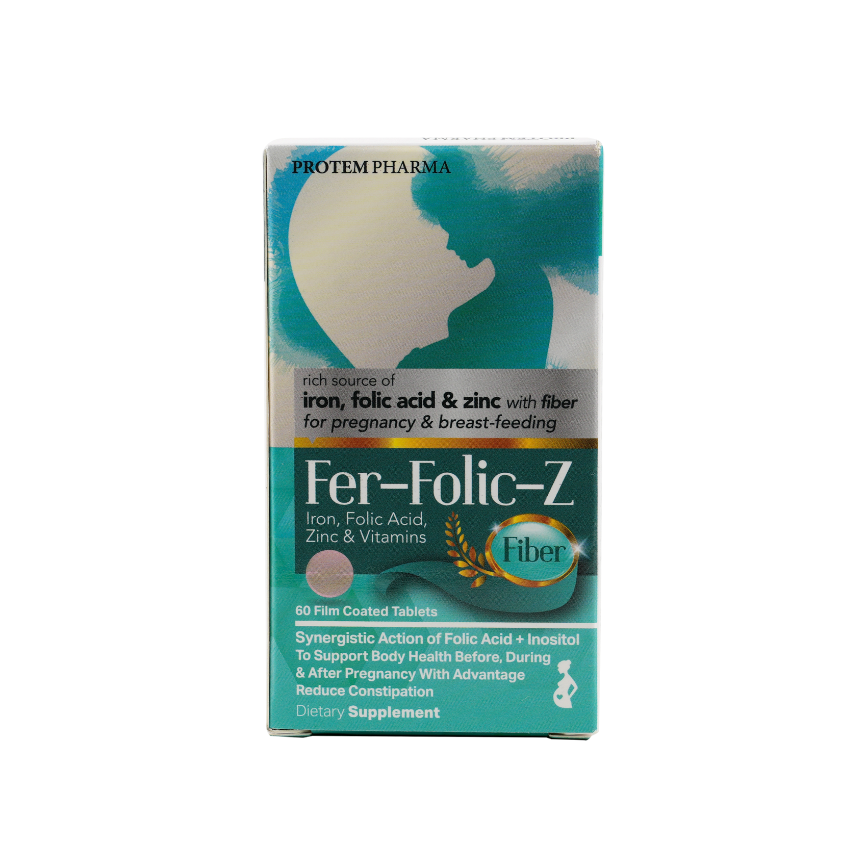 PROTEM PHARMA FER-FOLIC-Z FIBER 60 TABLETS