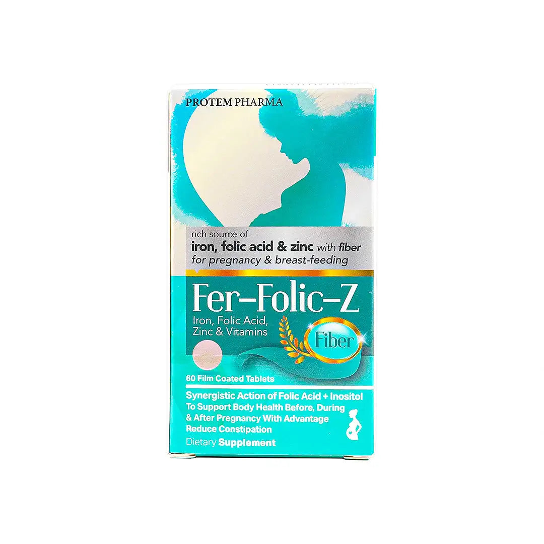 49960-Protem Pharma Fer-Folic-Z Fiber 60 Tablets +4