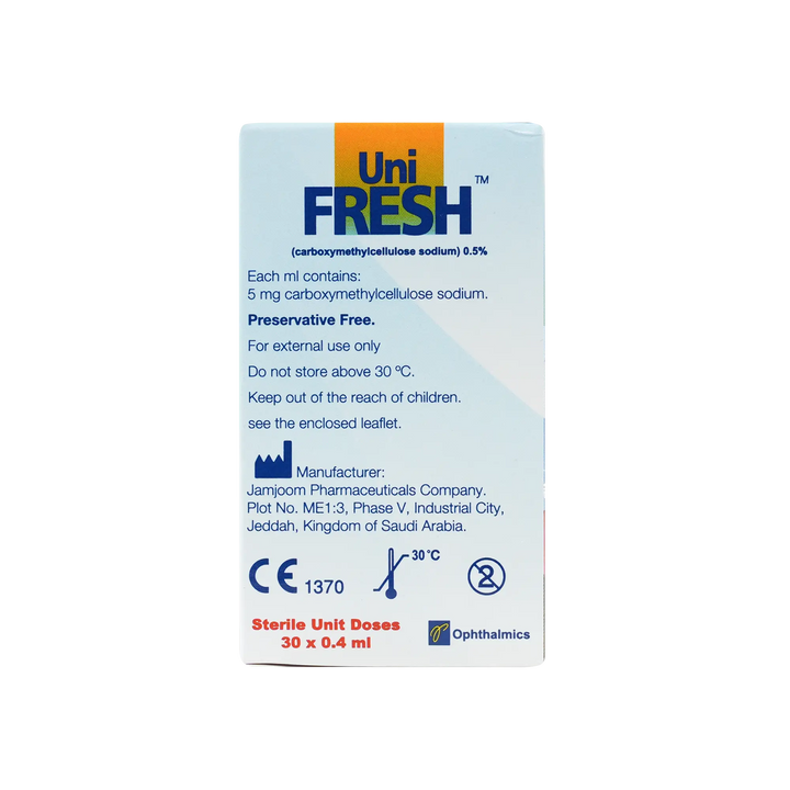 49965-Uni Fresh Lubricant Eye Drops 0.4Ml X 30 Doses +1