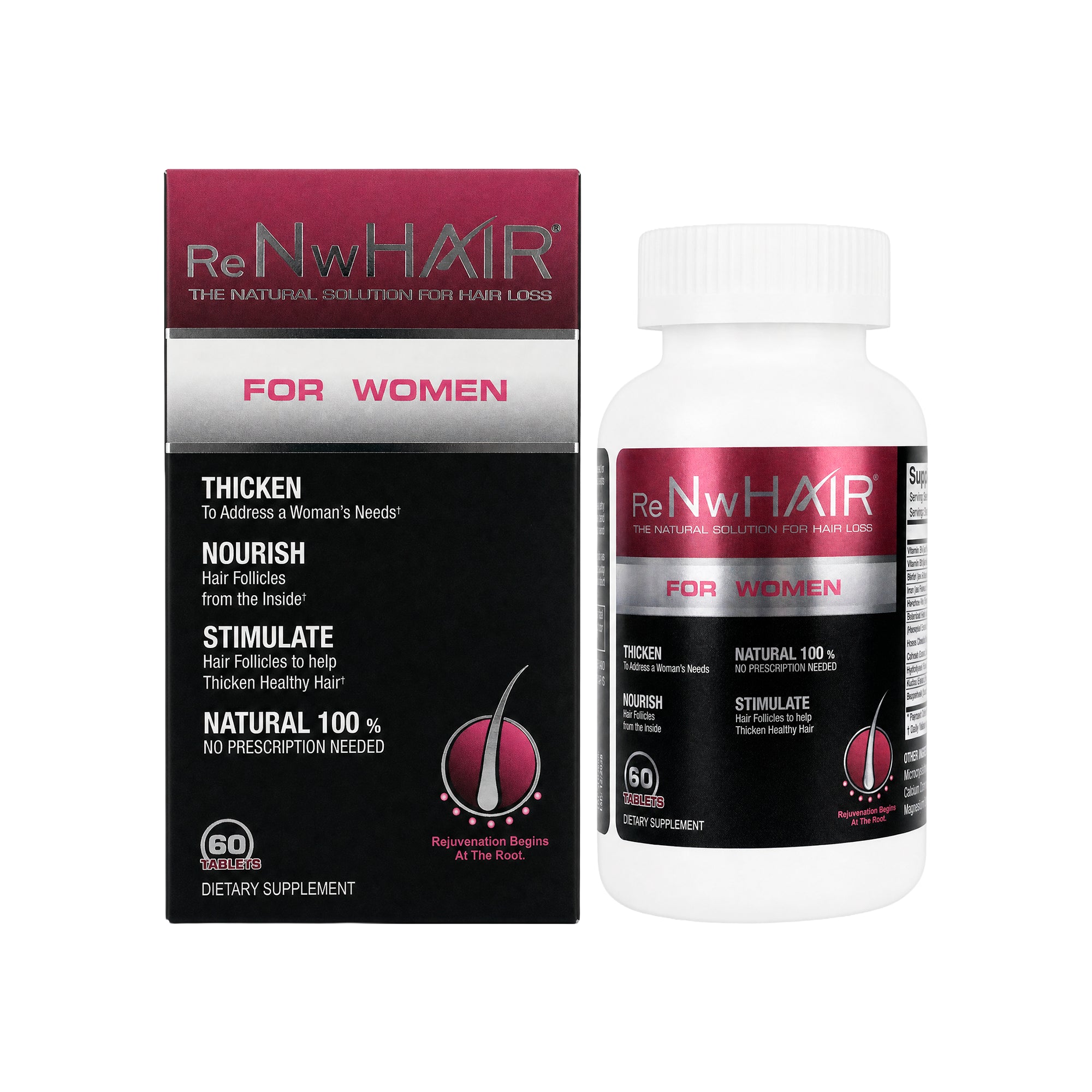 49967-Renw Hair For Women 60  Tablets (Hair Regrowth) +3