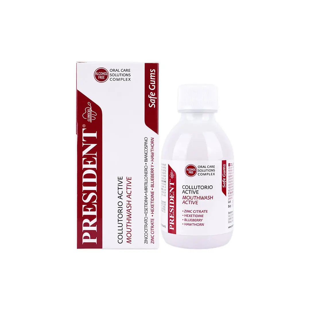 President Safe Gums Active Mouthwash 200ml +1
