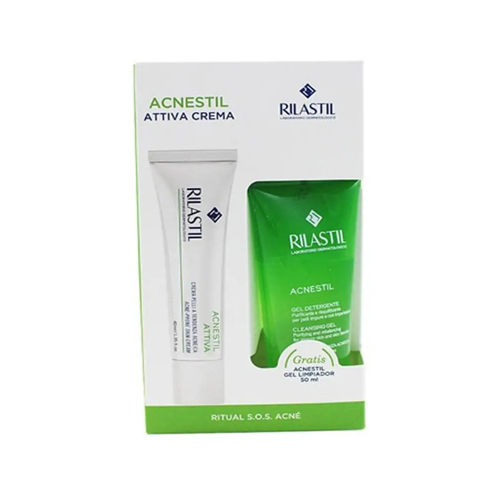 49985-Rilastil Acnestil Attiva Cream 40Ml+ Cleansing Gel 50Ml