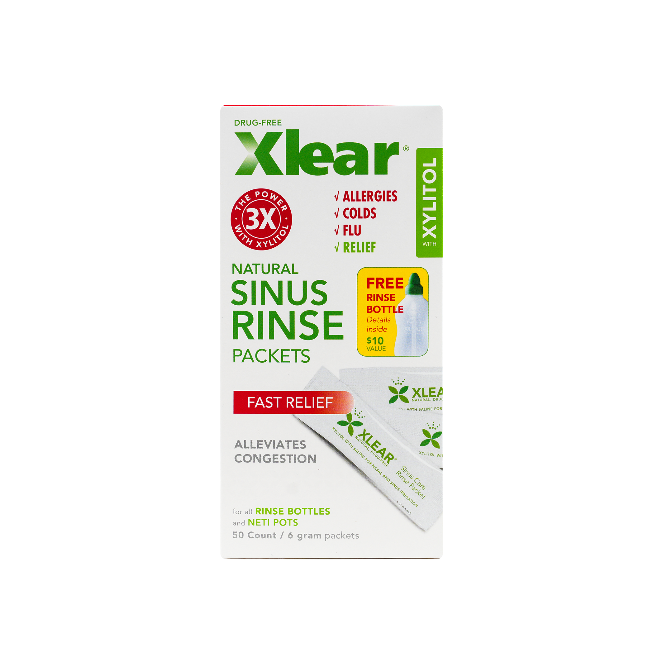 XLEAR NATURAL SINUS RINSE 6GM X 50 PACKETS