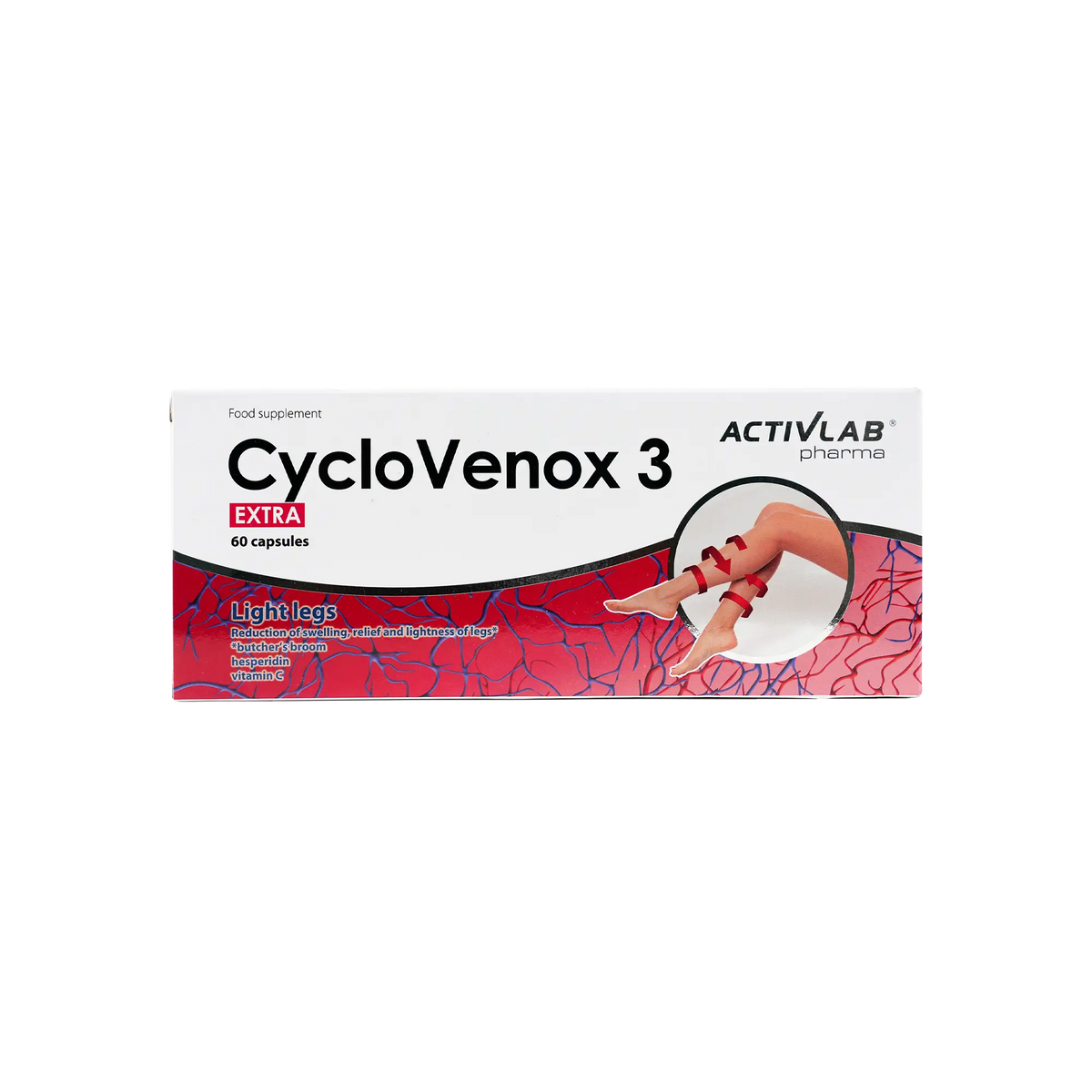 50031-Activlab Pharma Cyclovenox 3 Extra 60 Capsules-Light Legs