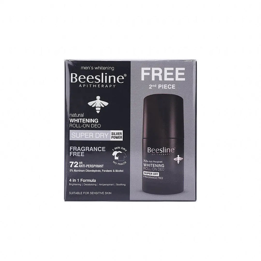 Beesline Whitening Roll On Deo 72H Fragrance Free Men (1+1)