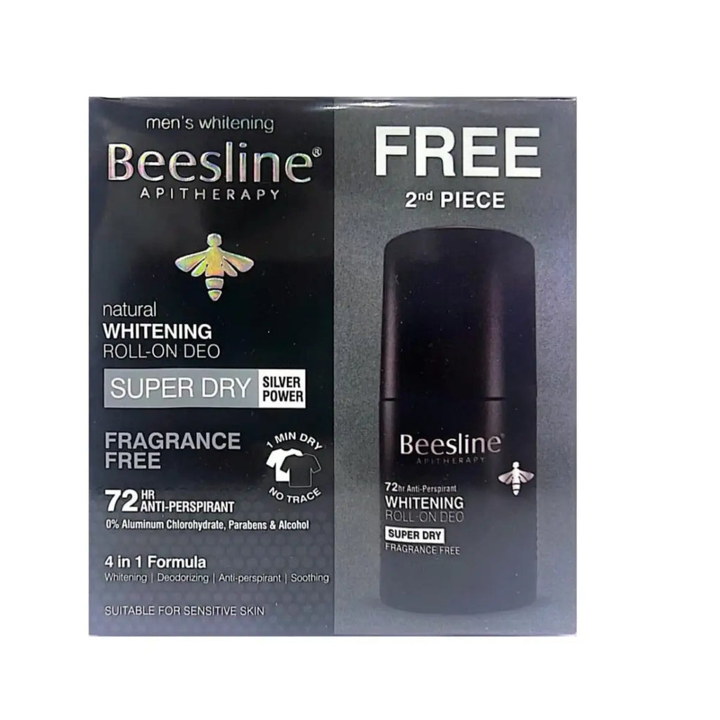 BEESLINE WHITENING ROLL ON DEO 72H FRAGRANCE FREE MEN (1 + 1)