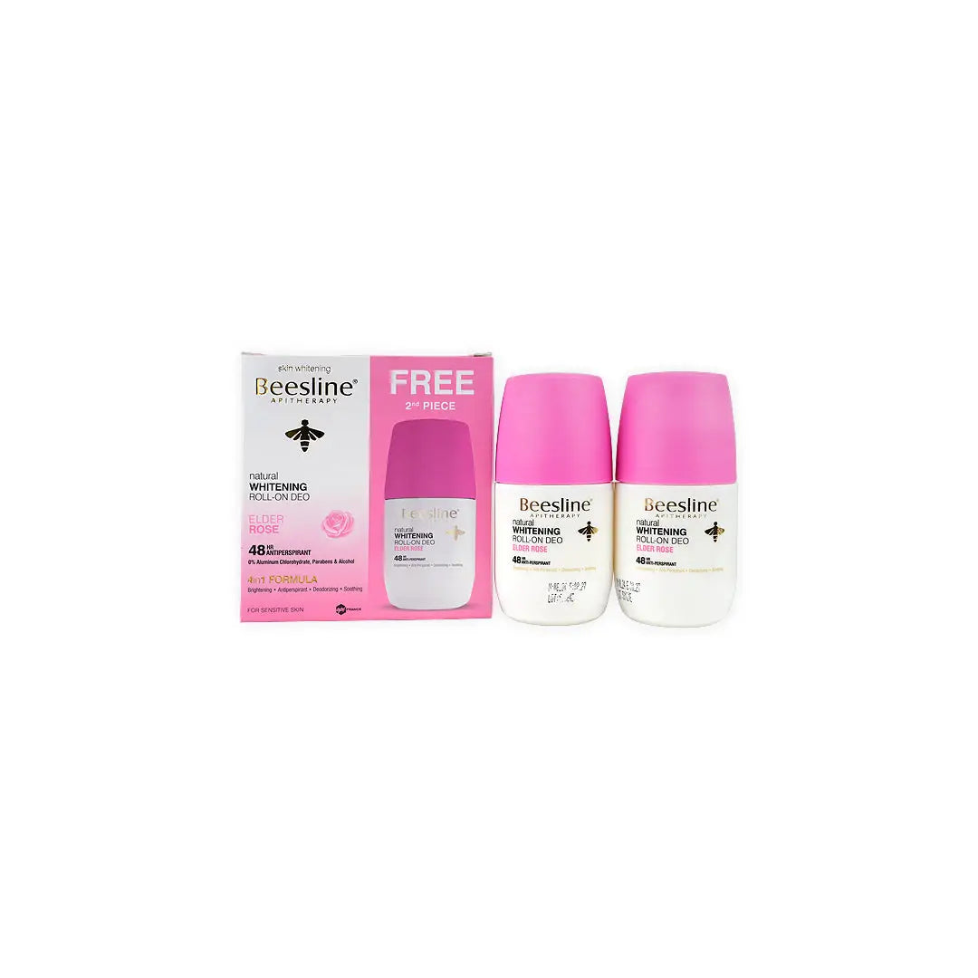 BEESLINE OFFER-WHITENING ROLL ON DEO 48H ELDER ROSE (1+1)