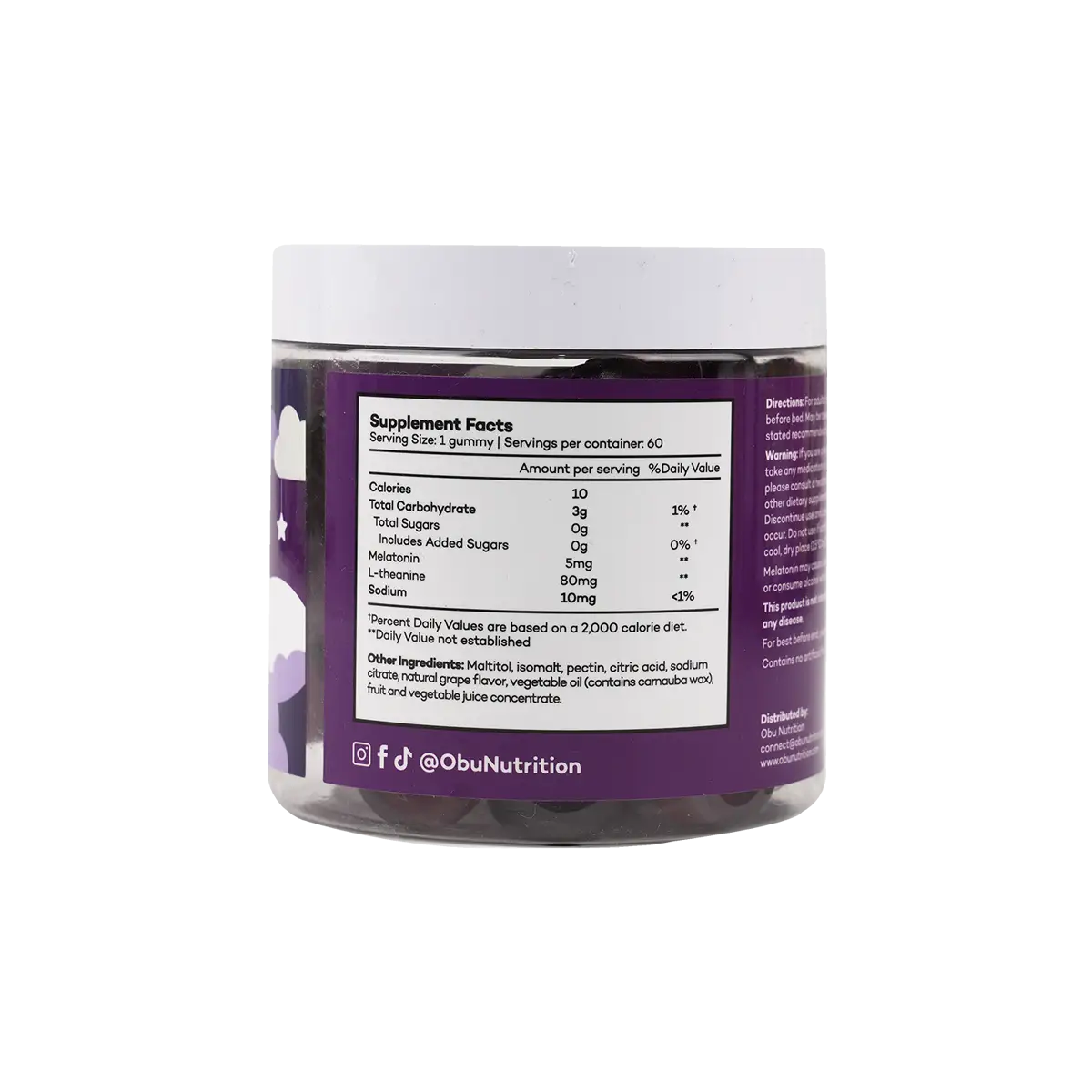 OBU EXTRA STRENGTH SLEEP GRAPE FLAVOR 60 GUMMIES