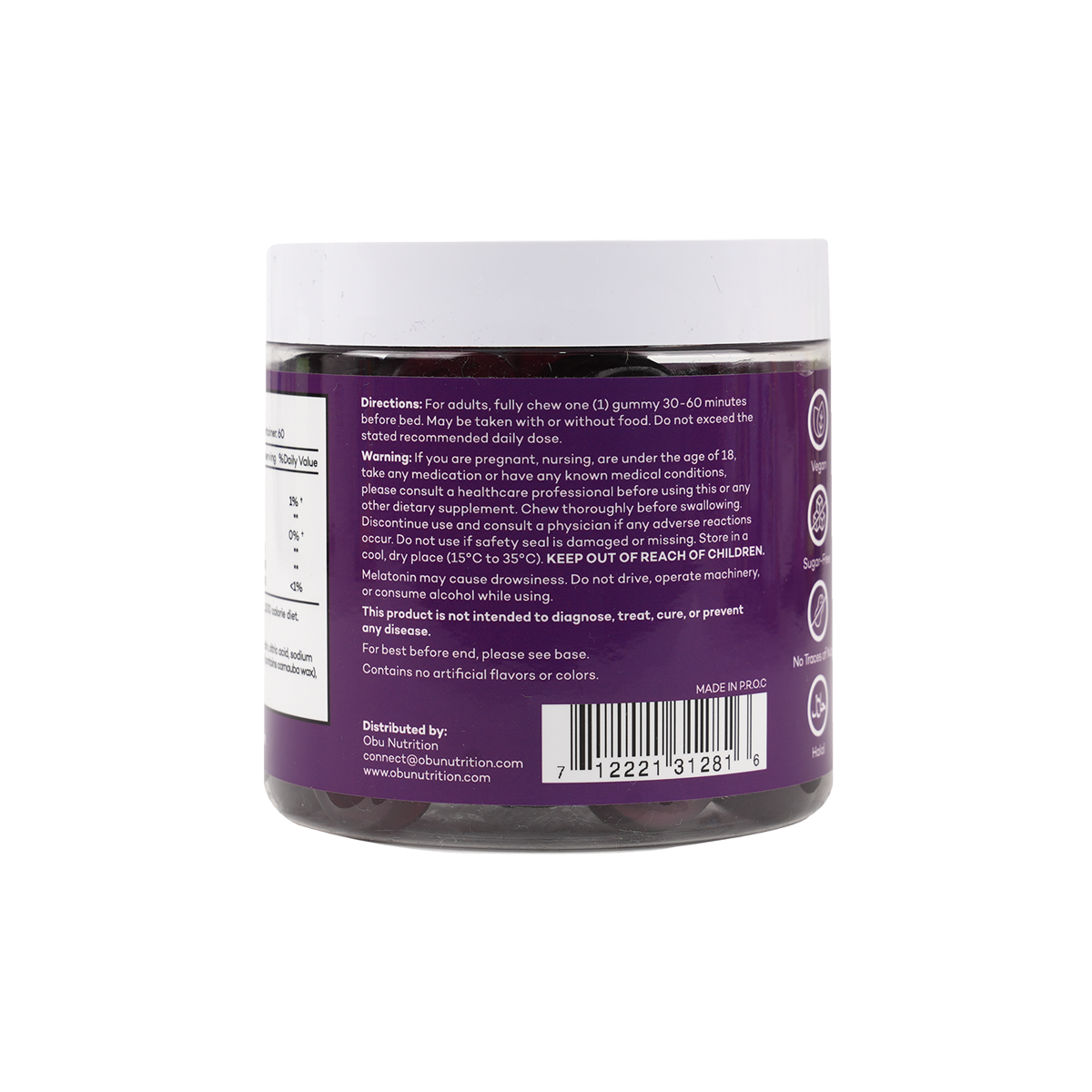 OBU EXTRA STRENGTH SLEEP GRAPE FLAVOR 60 GUMMIES