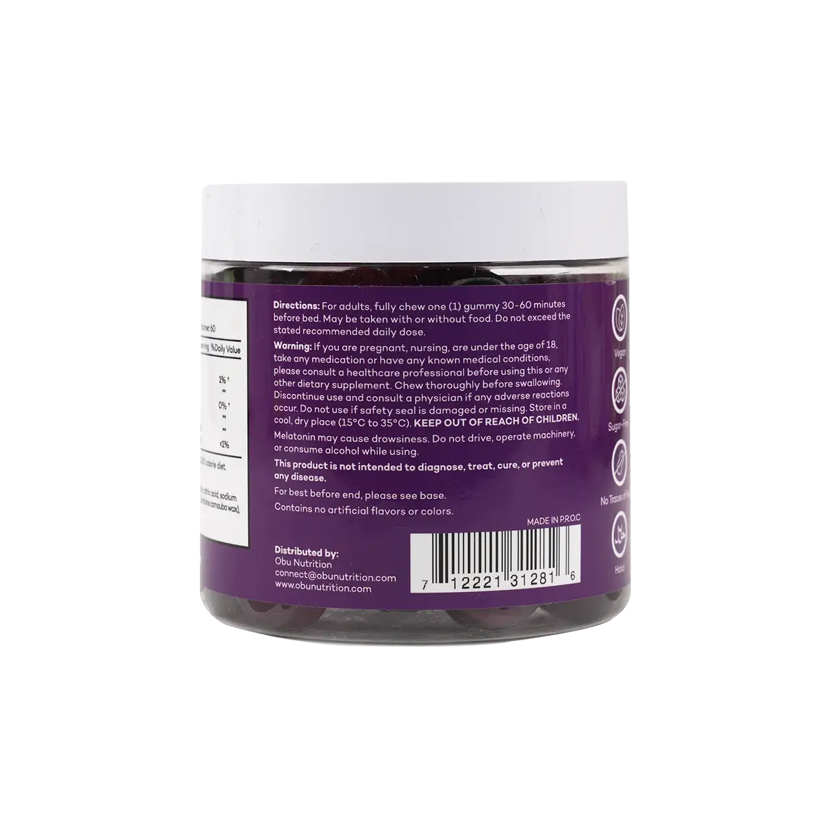 OBU EXTRA STRENGTH SLEEP GRAPE FLAVOR 60 GUMMIES