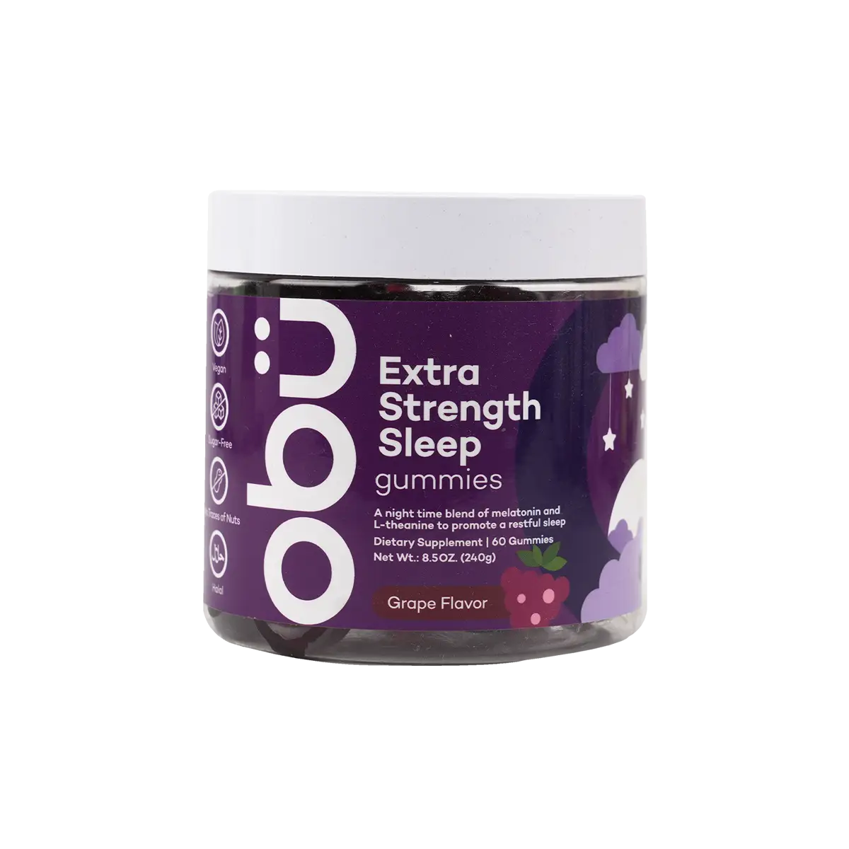 50080-OBU Extra Strength Sleep Grape Flavor 60 Gummies