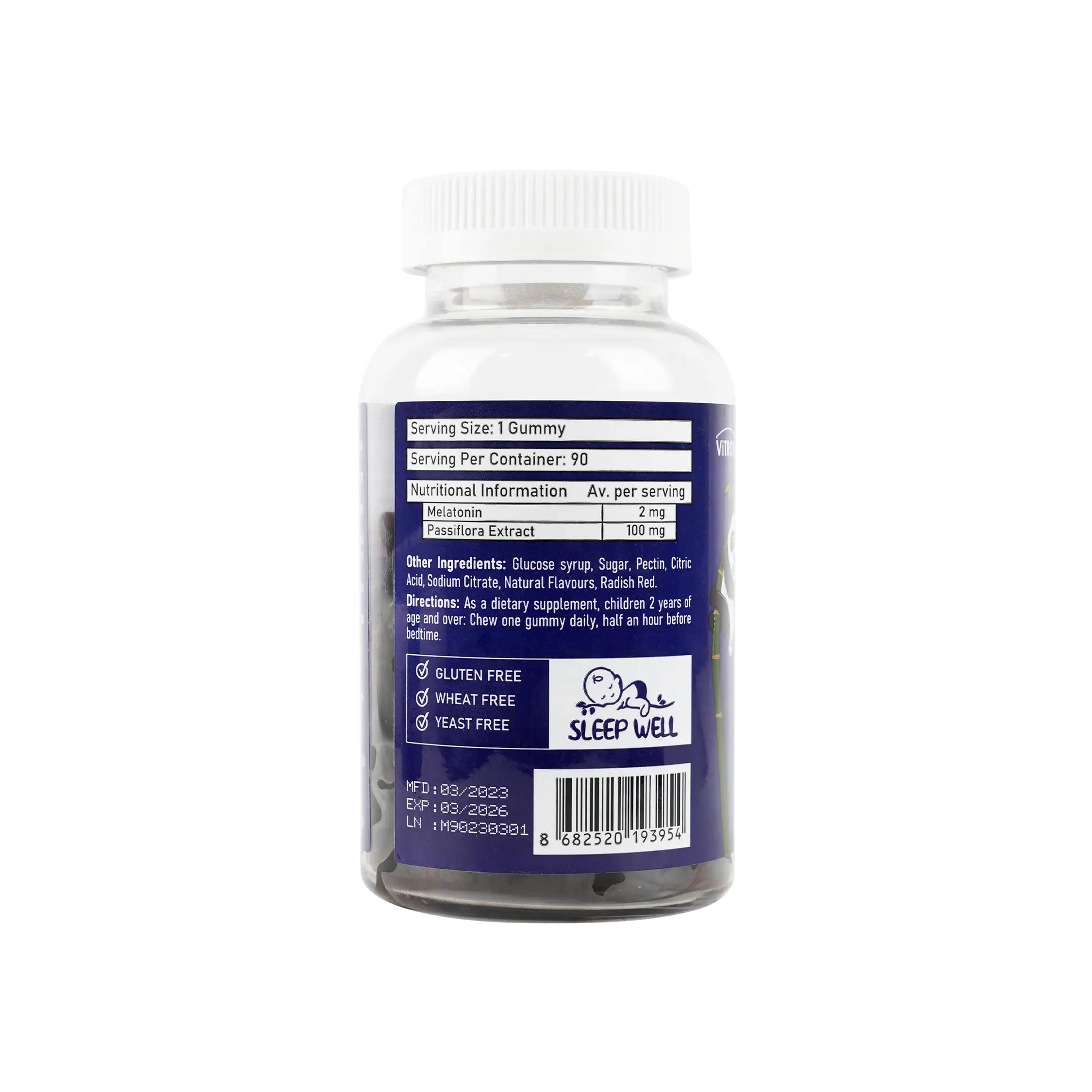 VITRON MELATONIN SLEEP WELL 2MG CHILDREN 90 GUMMIES