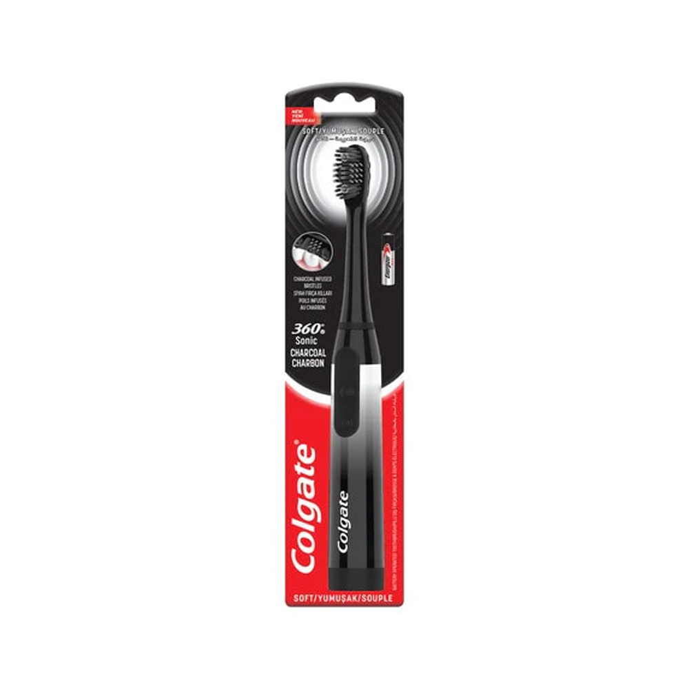 COLGATE 360 SONIC CHARCOAL CHARBON SOFT TOOTHBRUSH*