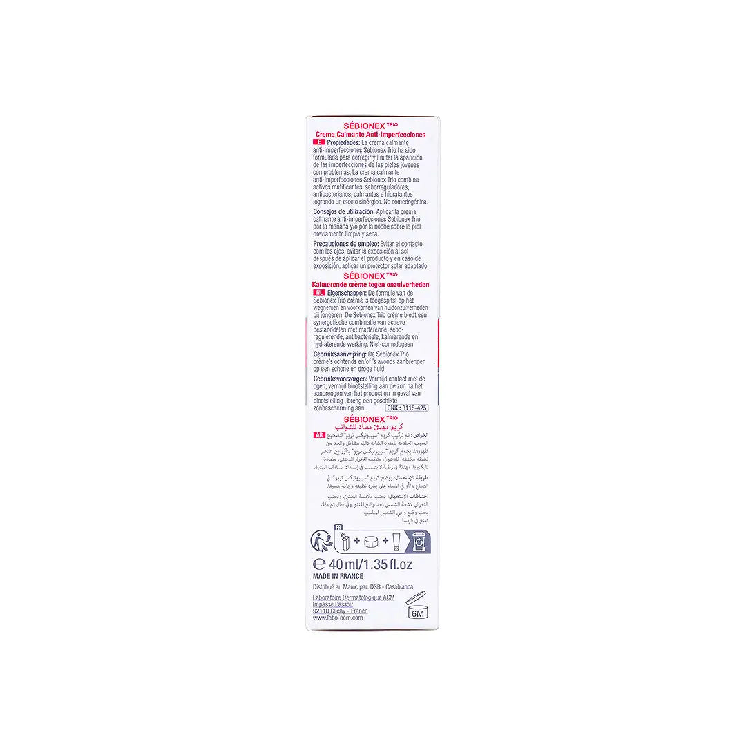 Acm Sebionex Trio Anti-Imperfection Soothing Cream 40ml +6