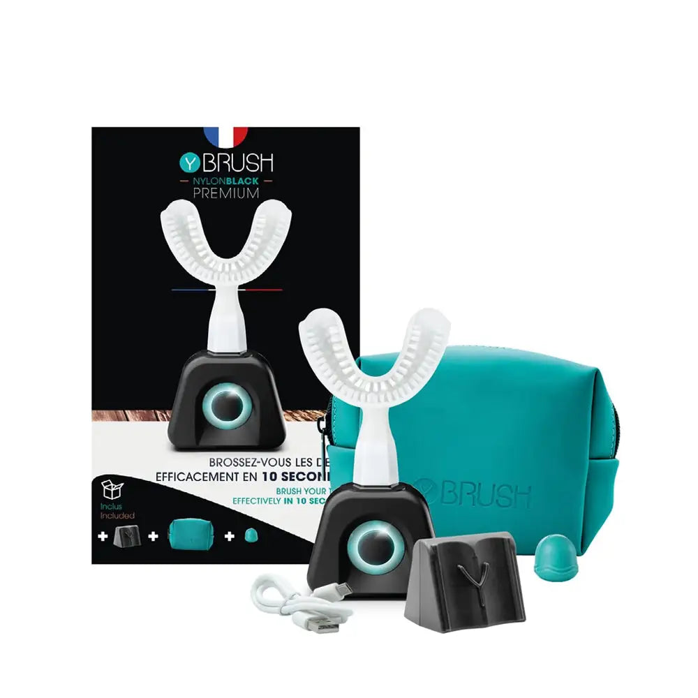 Y Brush NylonBlack Electric Toothbrush Premium Pack