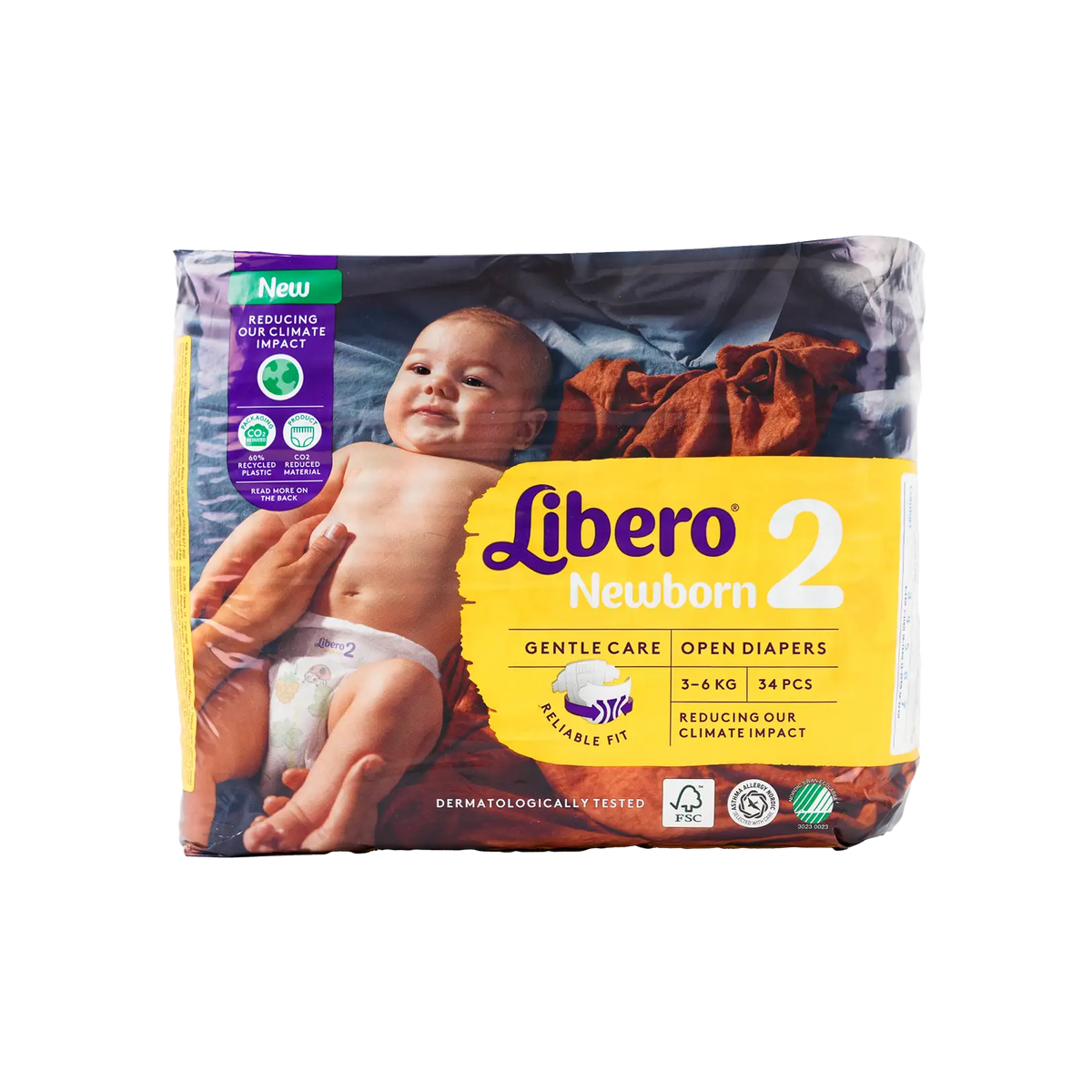 50167-Libero Newborn No.2 (3-6Kg) 34Pcs