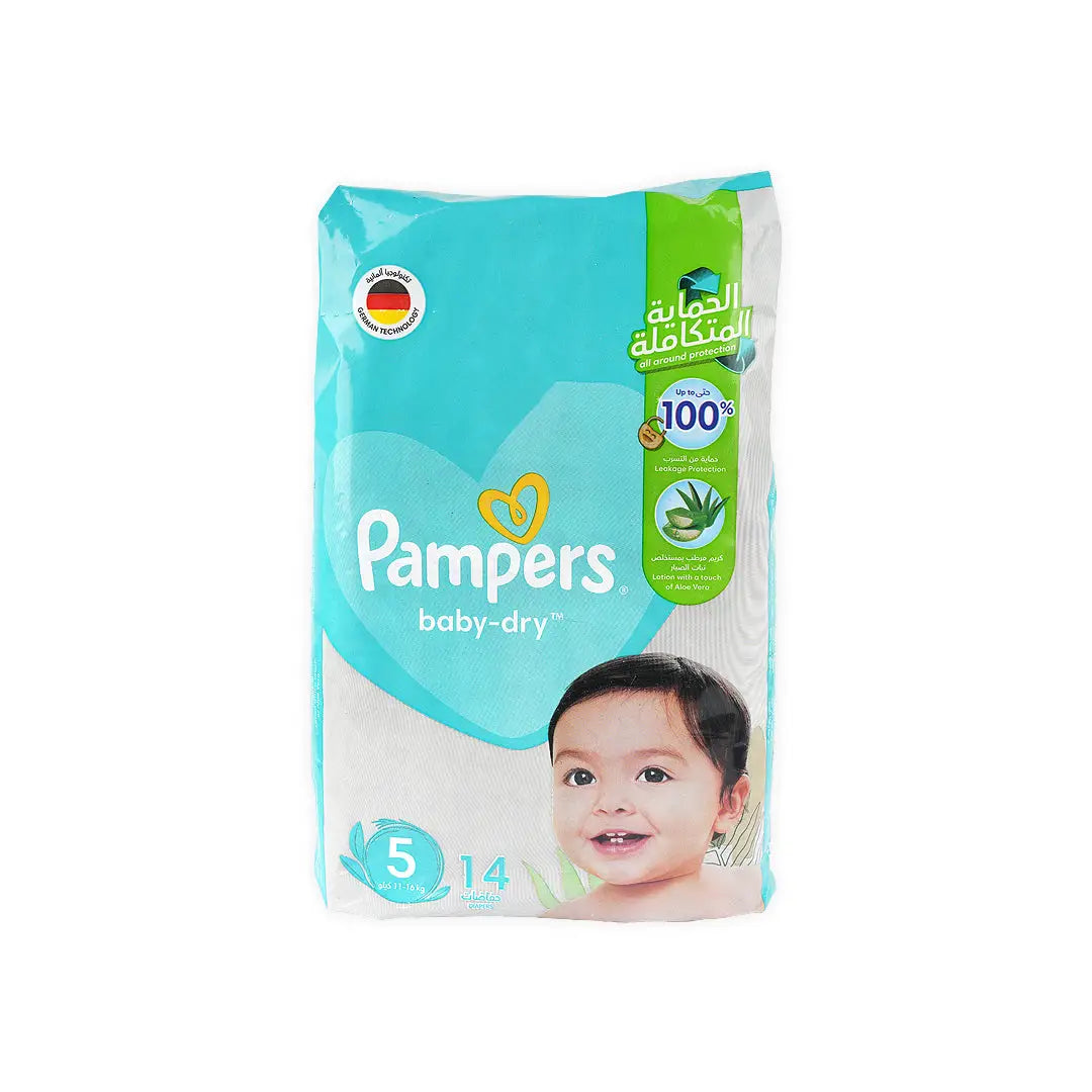 50181-Pampers Baby-Dry No.5 (11-16Kg) 14Pcs +3