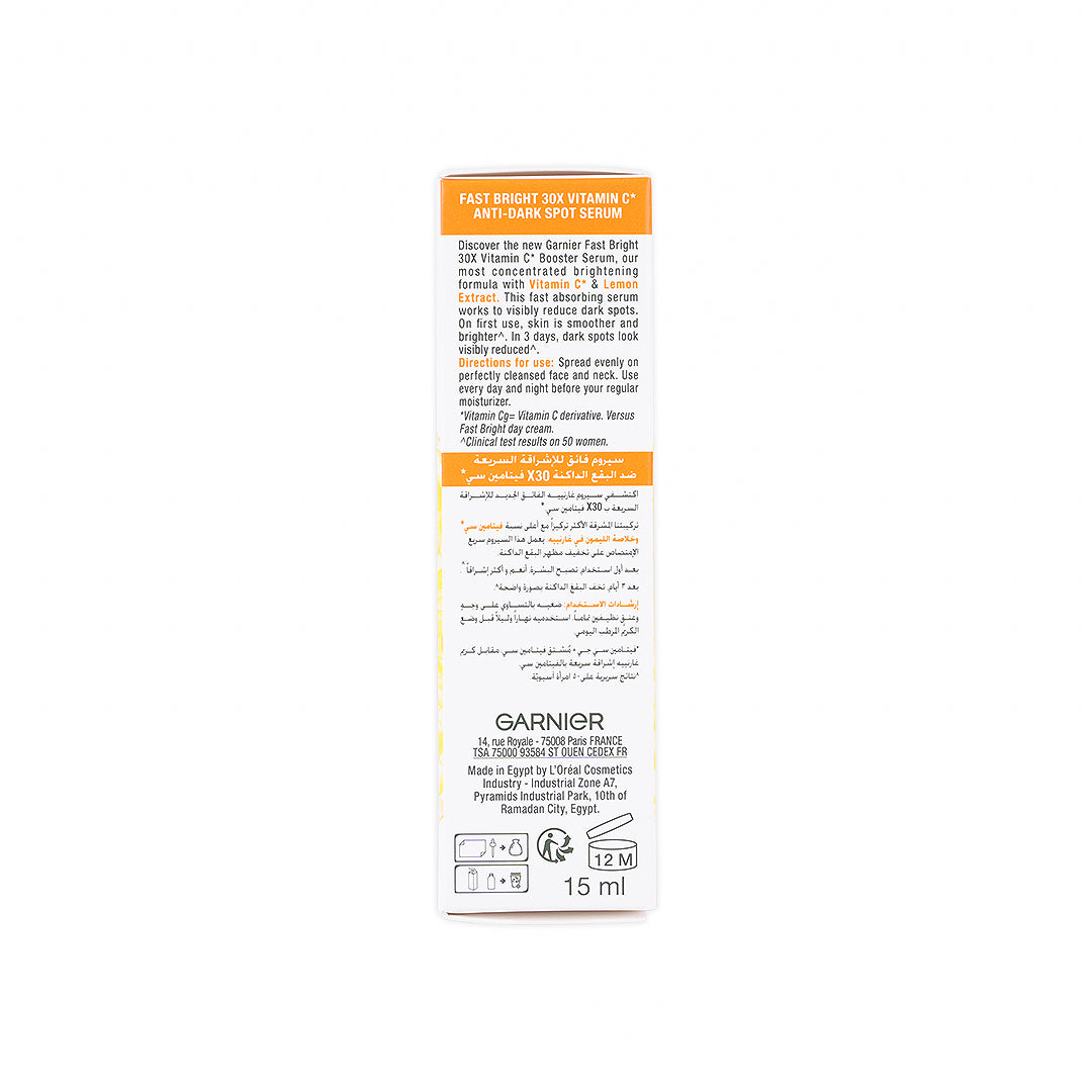 garnier skin active fast bright 30x vit c spot serum 15ml