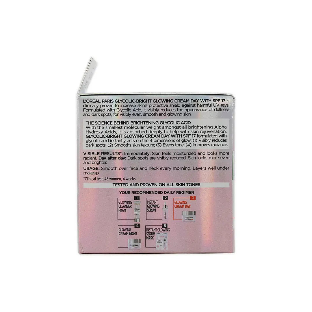 L_oreal Glycolic-Bright Glowing Cream Spf 17 50ml - Day