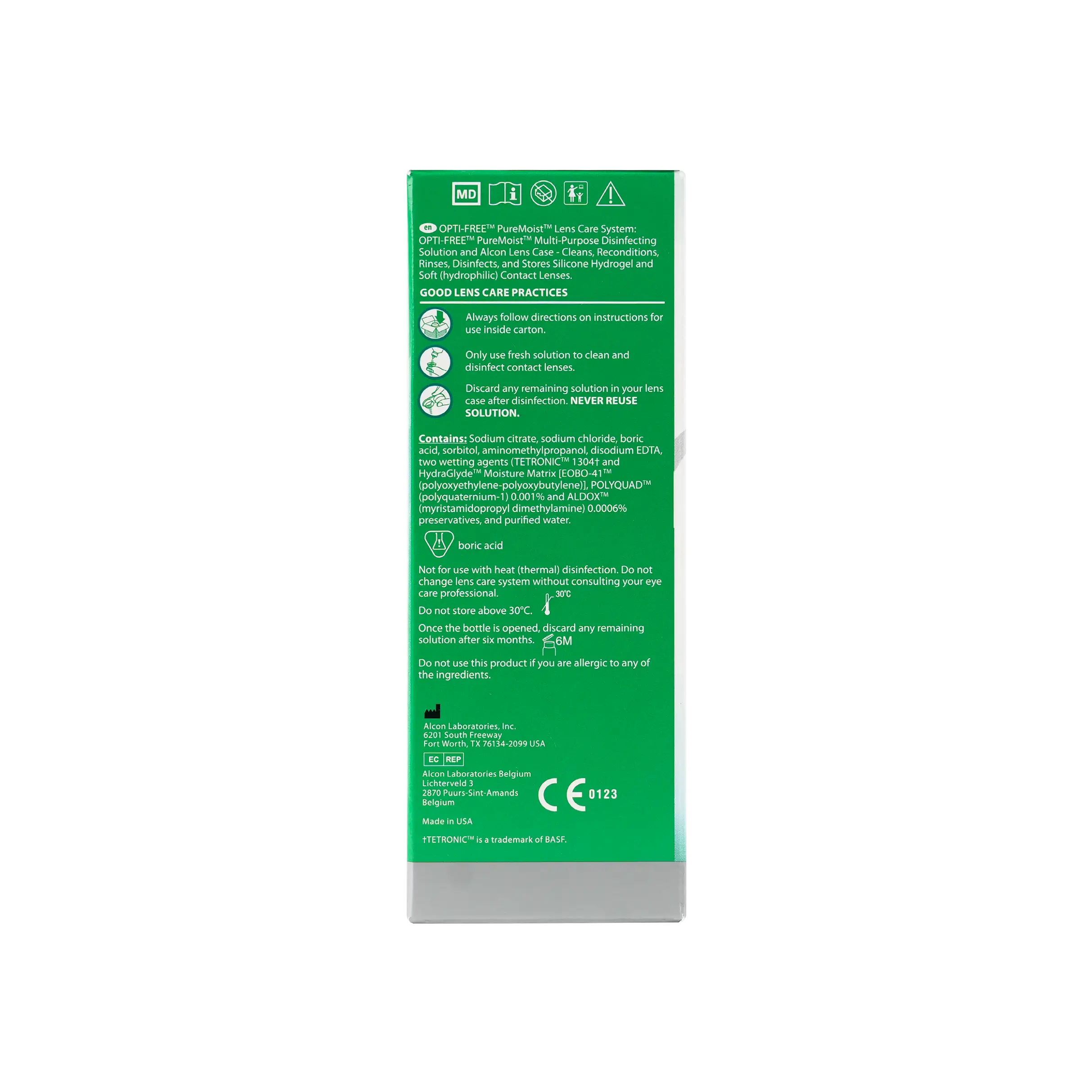 Opti Free Pure Moist Lens Solution 120ml