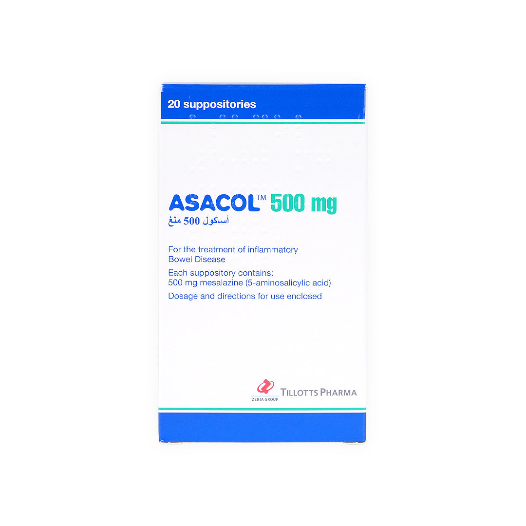 ASACOL 20 SUPPOSITORIES 500MG