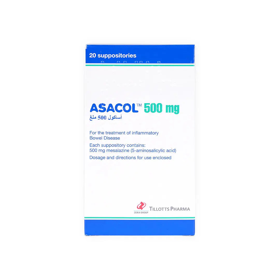 ASACOL 20 SUPPOSITORIES 500MG