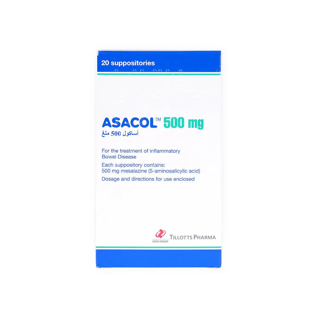 ASACOL 20 SUPPOSITORIES 500MG