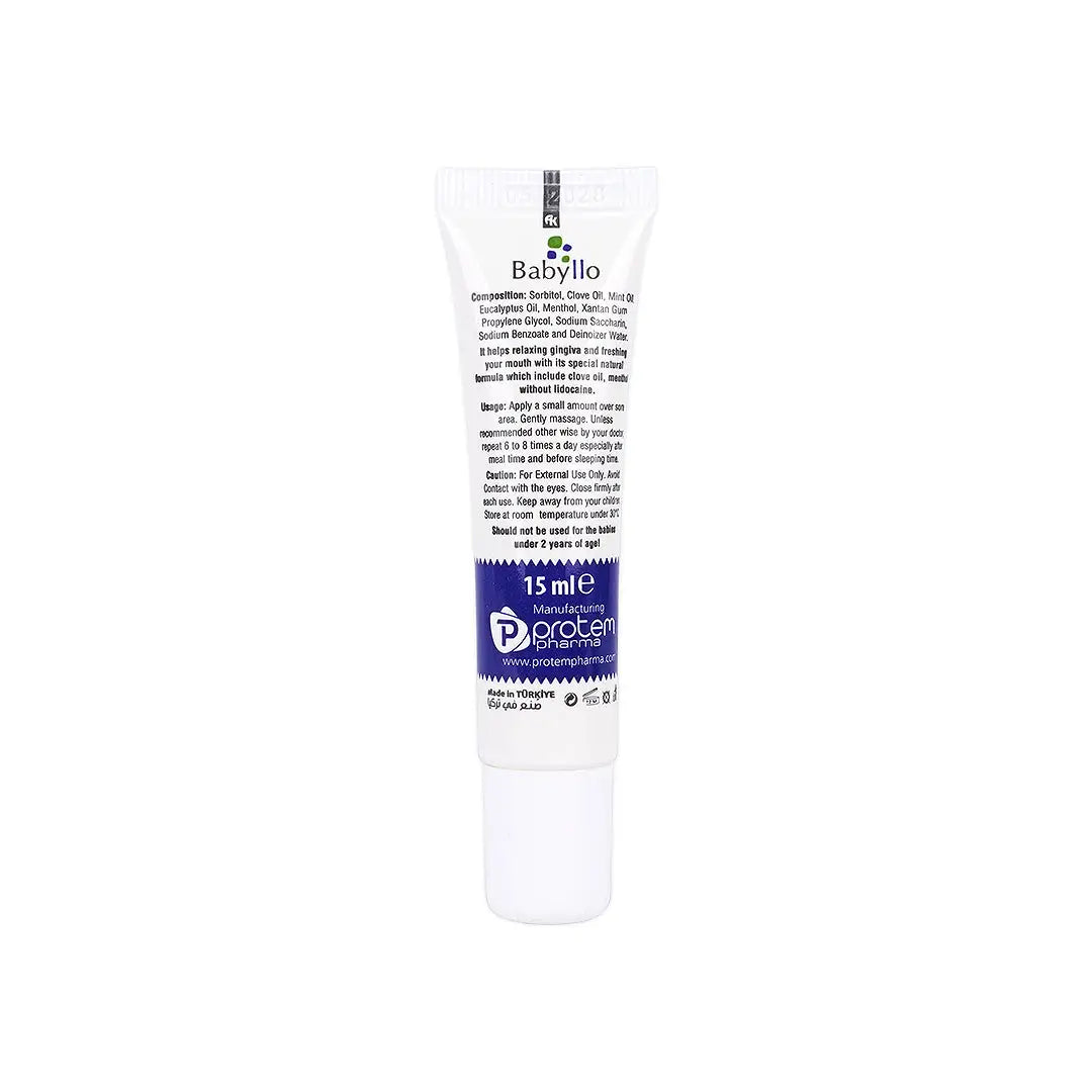 50258-Babyllo Gum Calming Gel Clove Oil 15Ml +3
