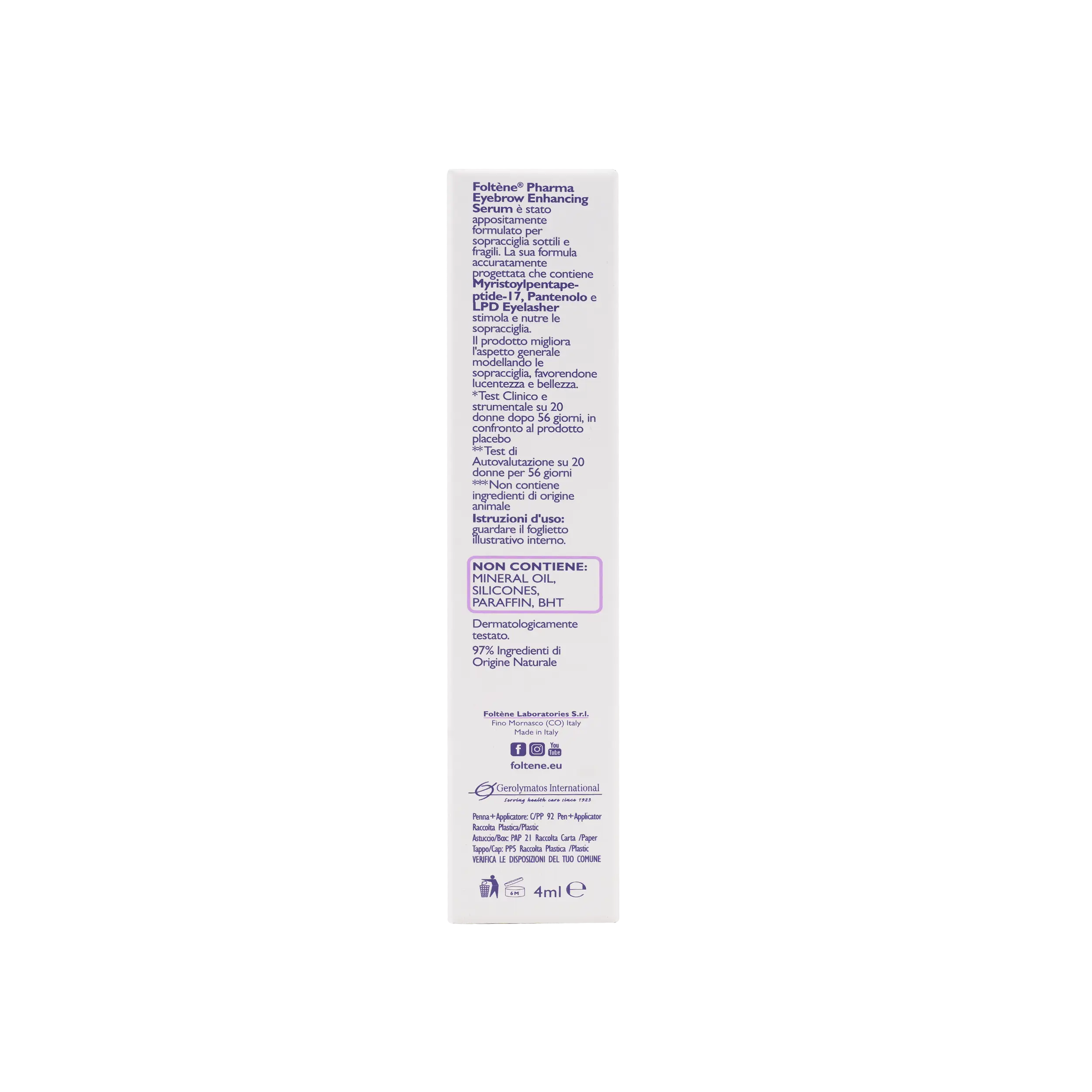 FOLTENE EYEROW ENHANCING SERUM 4ML