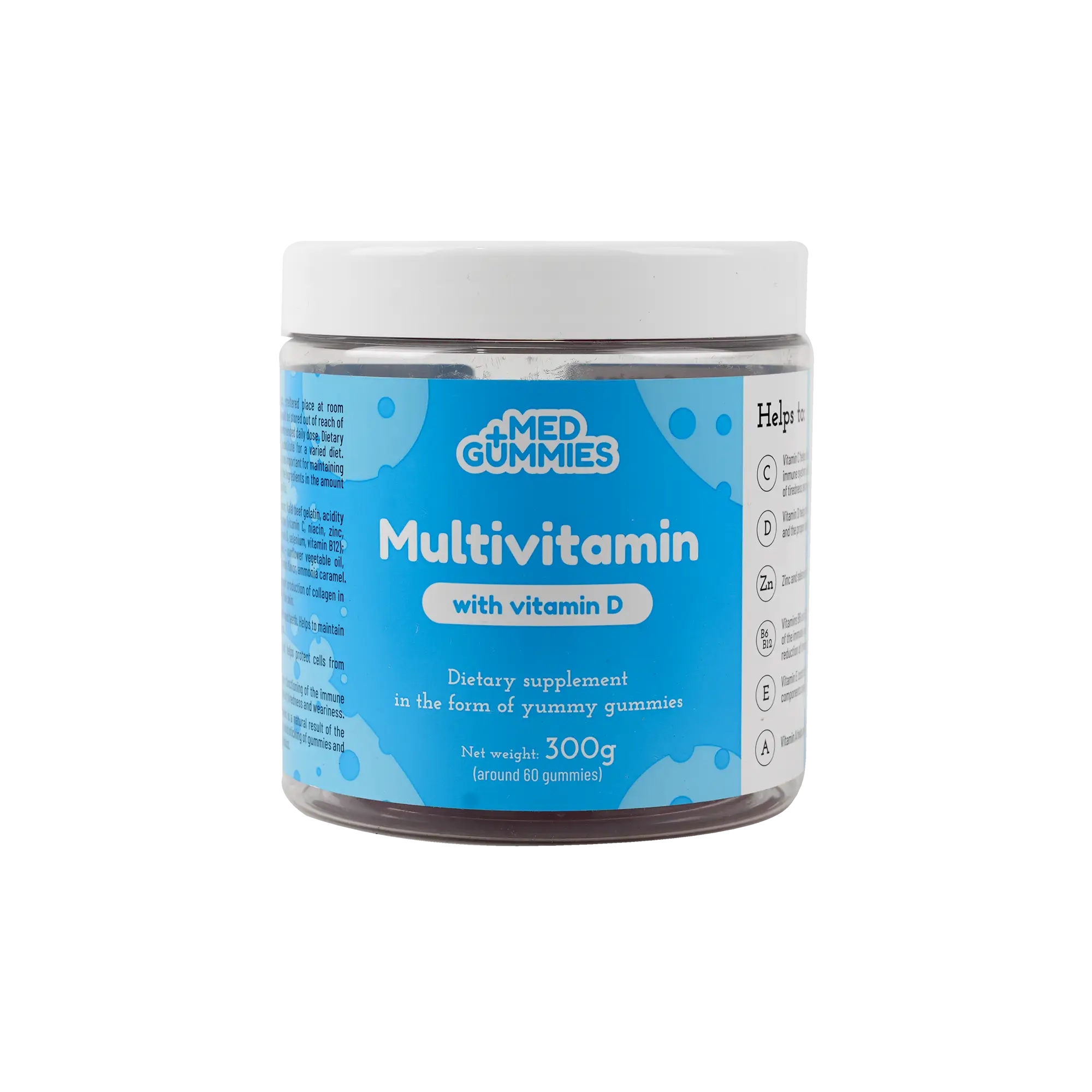 FIT 4 LIFE +MED GUMMIES MULTIVITAMIN VITAM D 300G 60 GUMMIES