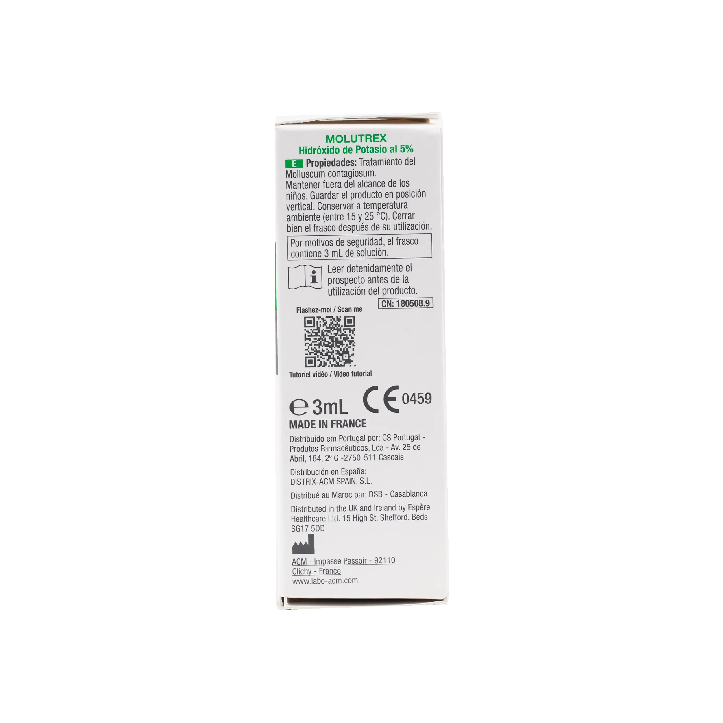 ACM MOLUTREX 5% POTASSIUM HYDROXIDE 3ML