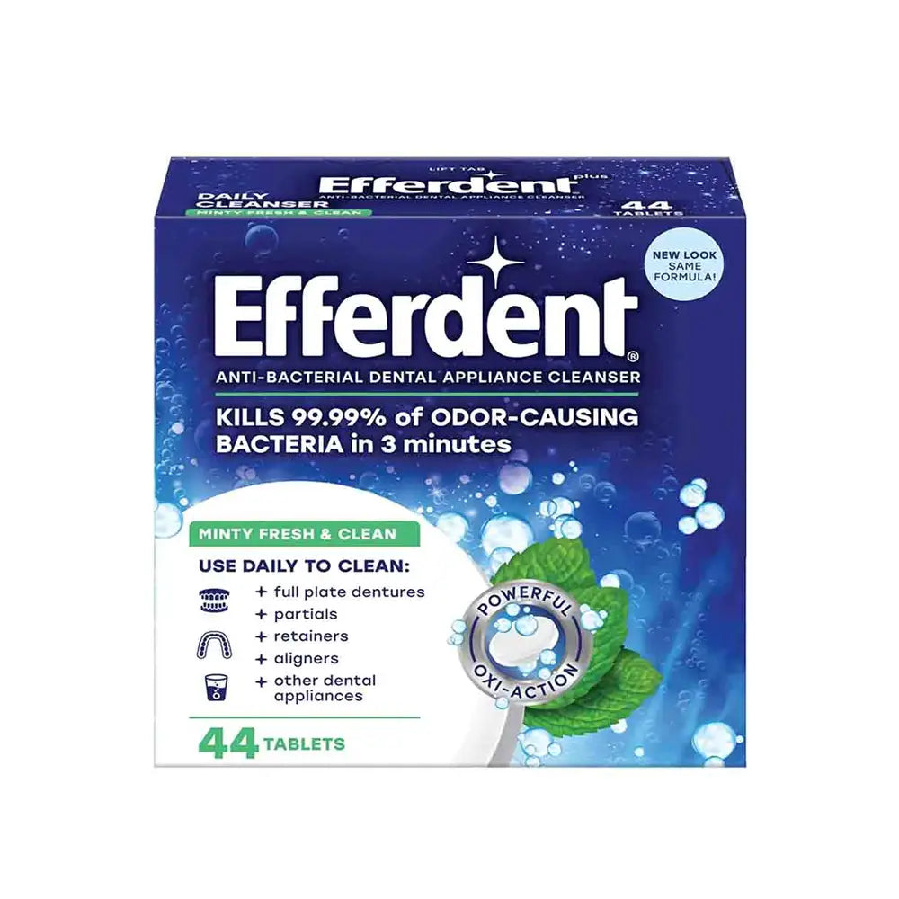 Efferdent Minty Fresh Denture Cleanser 44 Tablets