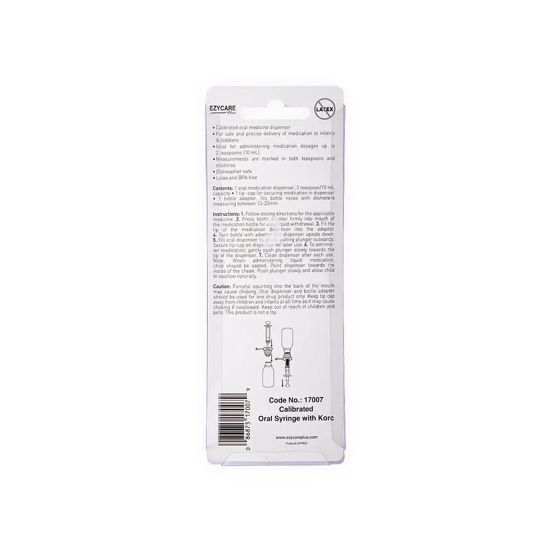 EZYCARE PLUS ORAL SYRINGE WITH KORC 10ML-17007
