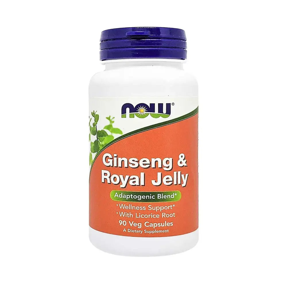 50307-NOW Ginseng And Royal Jelly 90 Veg Capsules